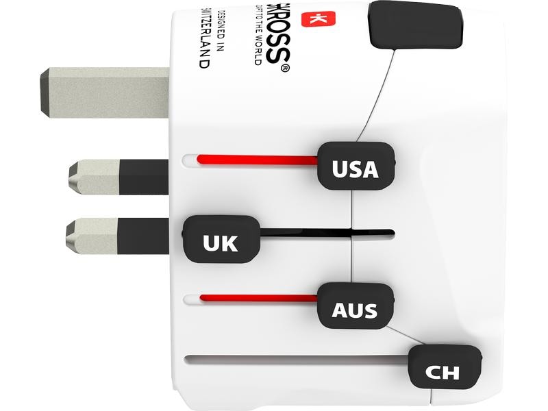 SKROSS Weltreiseadapter PRO  USB (A C) Weltreiseadapter inkl. Euro USB Charger (AC)