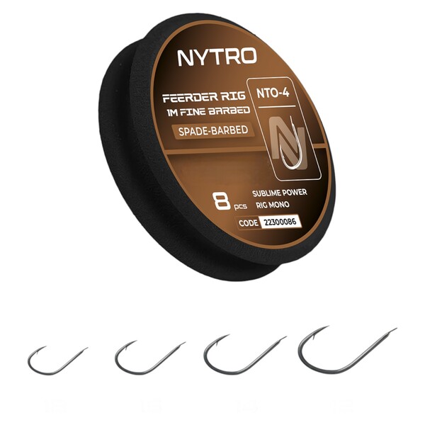 Bas de ligne pour poisson blanc Nytro NTO-B4 Feeder fin 100cm (8 pièces)