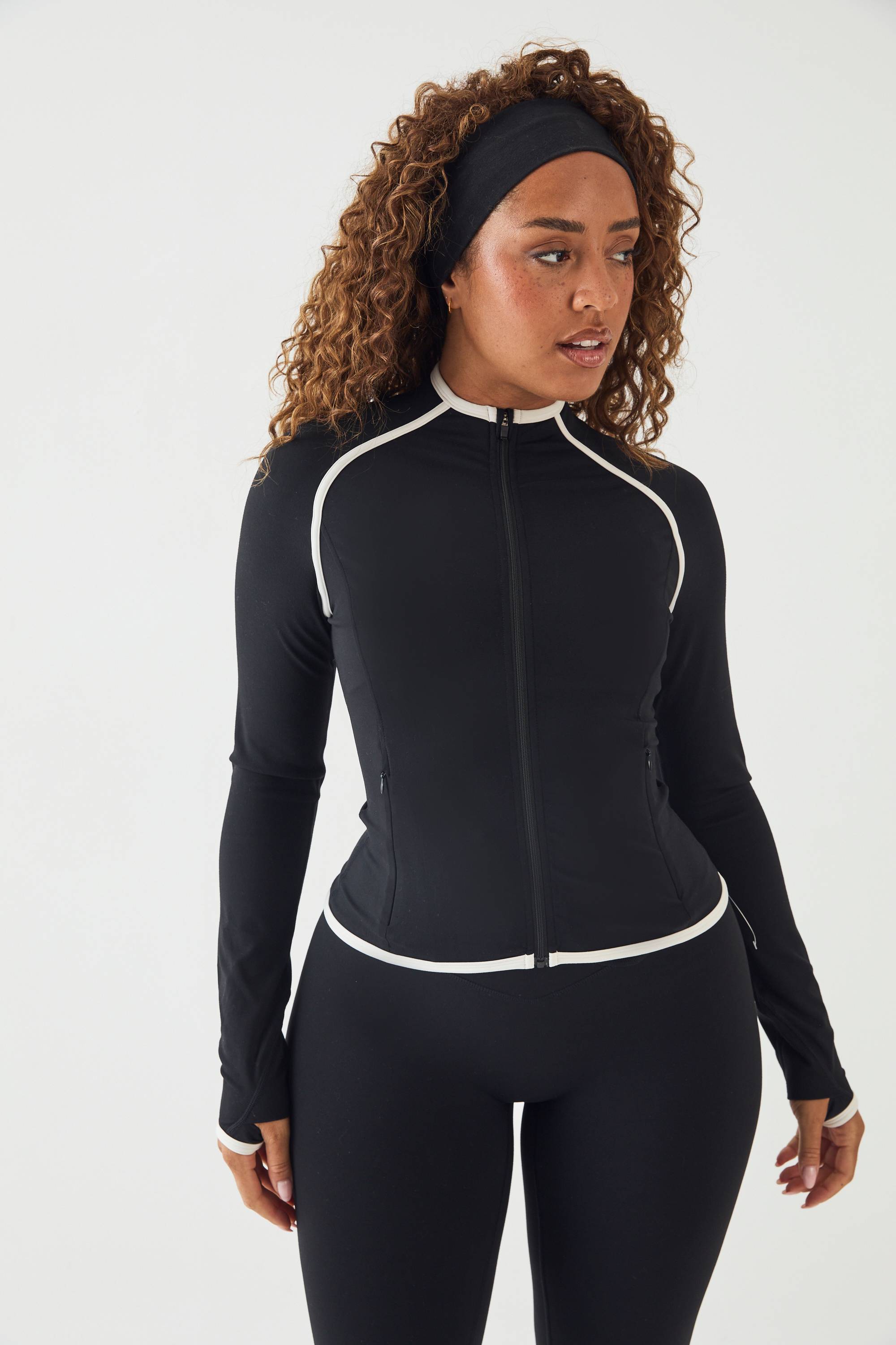 Veste De Sport Moulante À Zip Contrasté Dsgn Studio Sculpt