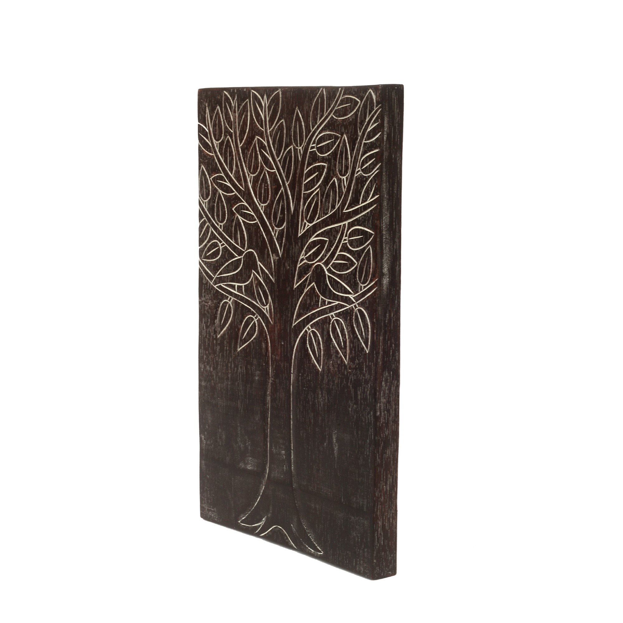 Baum des Lebens Panel, brown wash, T 29 cm, B 3 cm, H 50 cm von fischer's lagerhaus