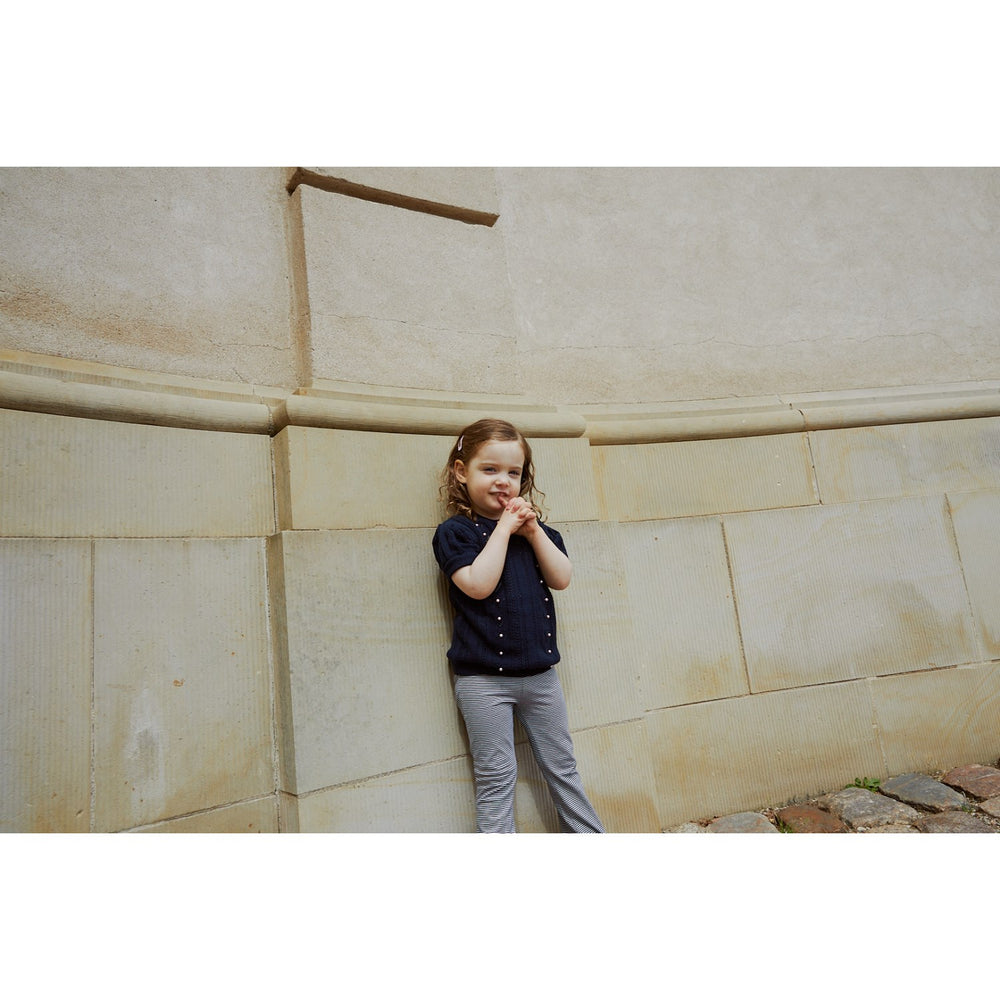 Køb Copenhagen Colors Navy/Cream Stripe Striped Flare Bukser