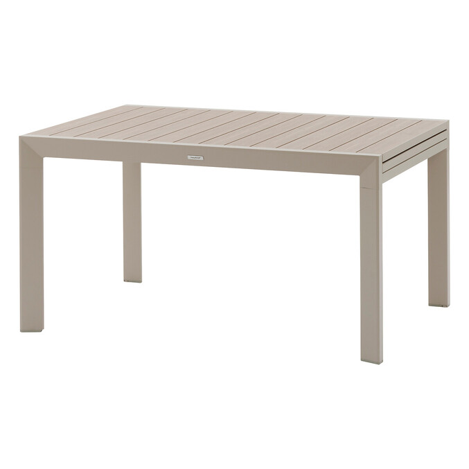 Ensemble table de jardin extensible ÉVASION + 10 fauteuils empilables AXANT Argile & Lin