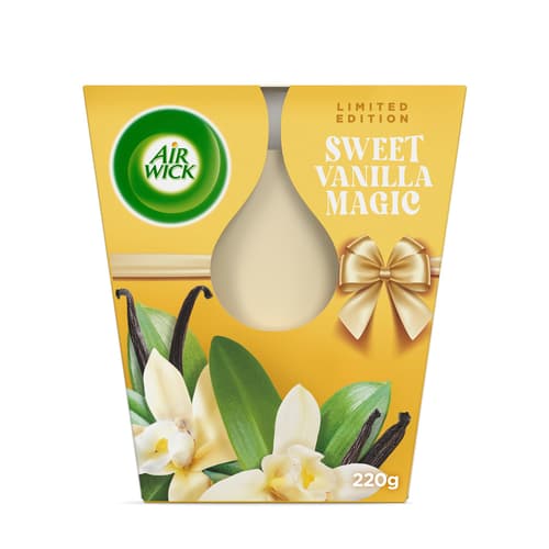 Air Wick Große Wohlfühl-Duftkerze Sweet Vanilla Magic