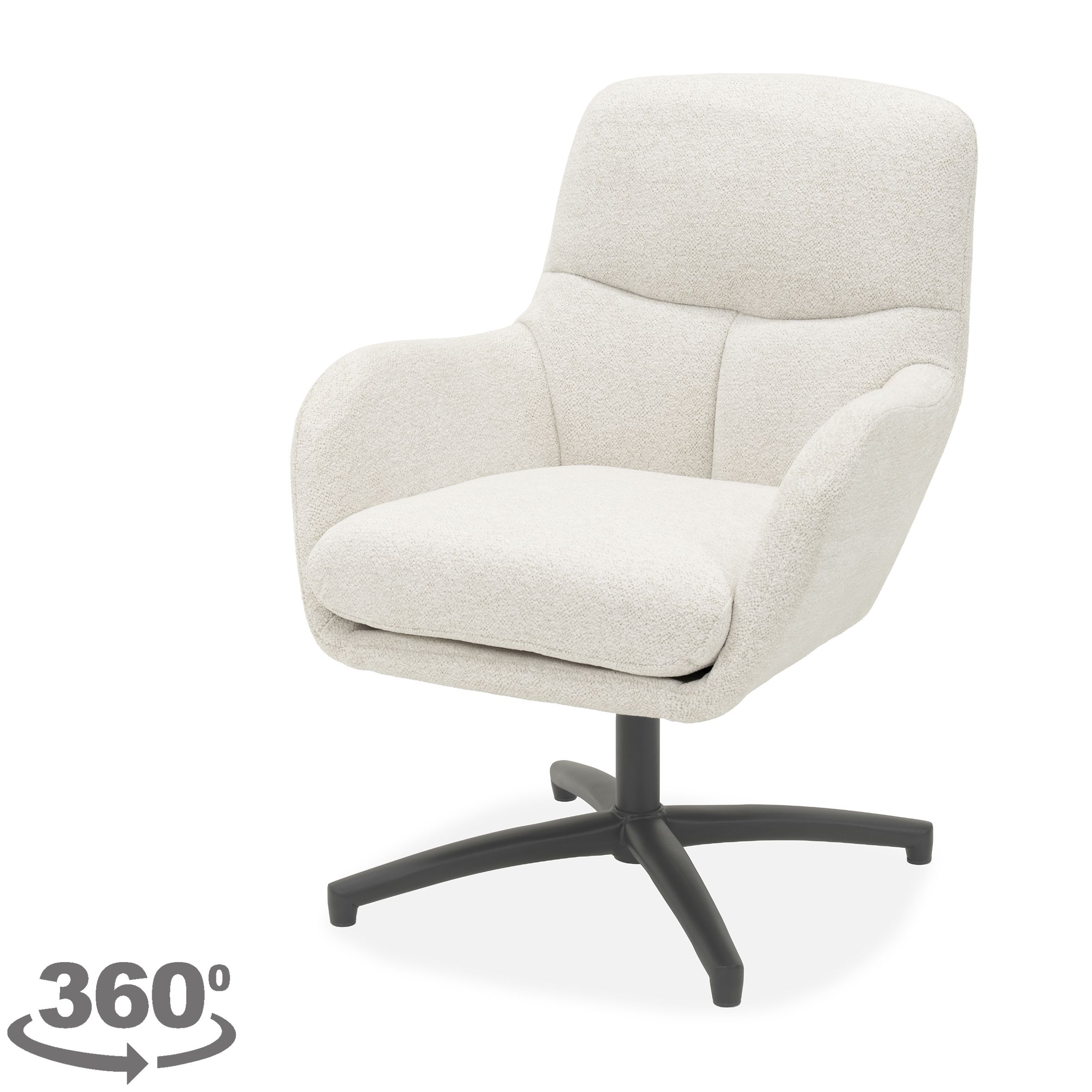 Draaifauteuil Raven 22 Natural Arnar B68 x D73 x H90 cm