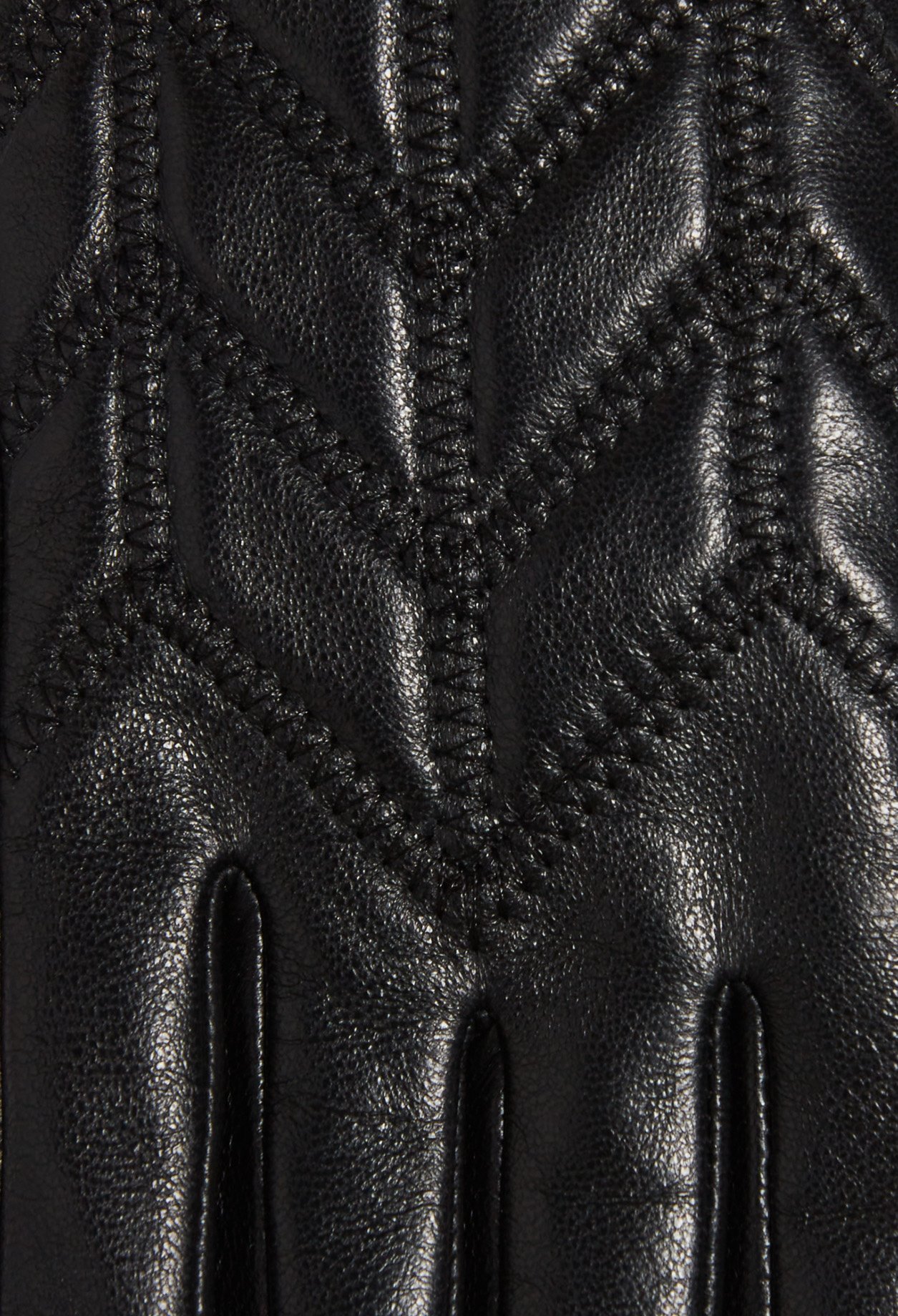 Gants cuir matelasse
