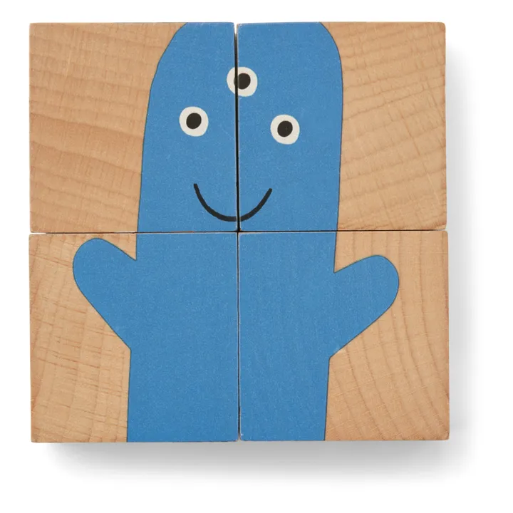 Liewood Cubes en bois Aage | Monster/Nature