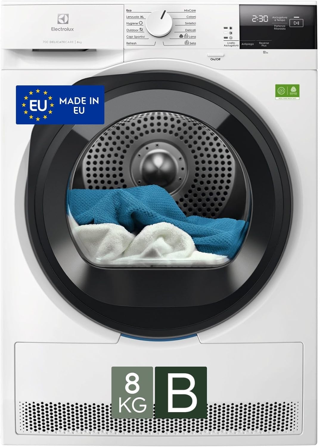 Electrolux EW7H28B Wäschetrockner Freistehend Frontlader 8 kg Weiß
