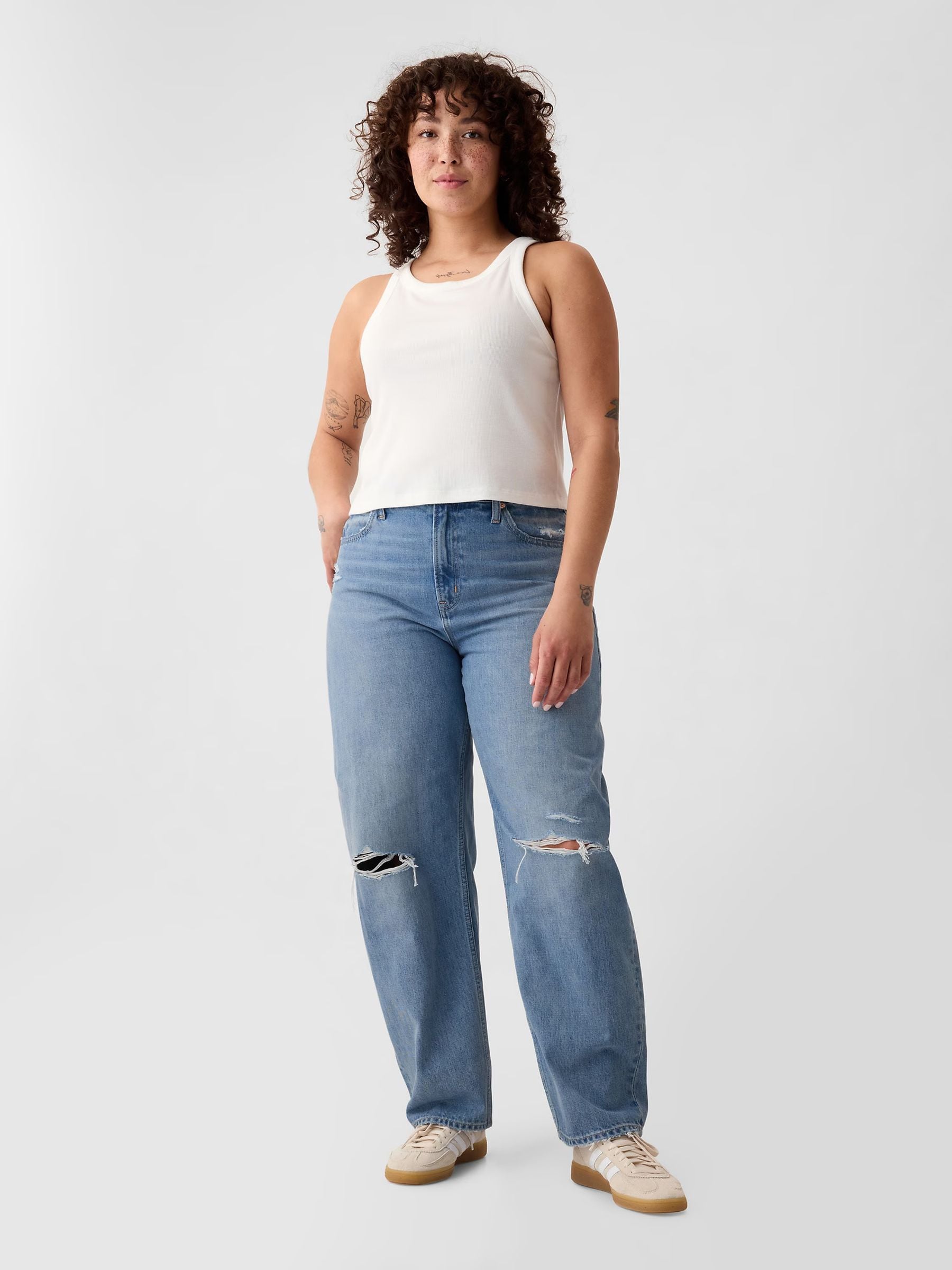 Gap jeans met hoge taille en toelopende pijpen
