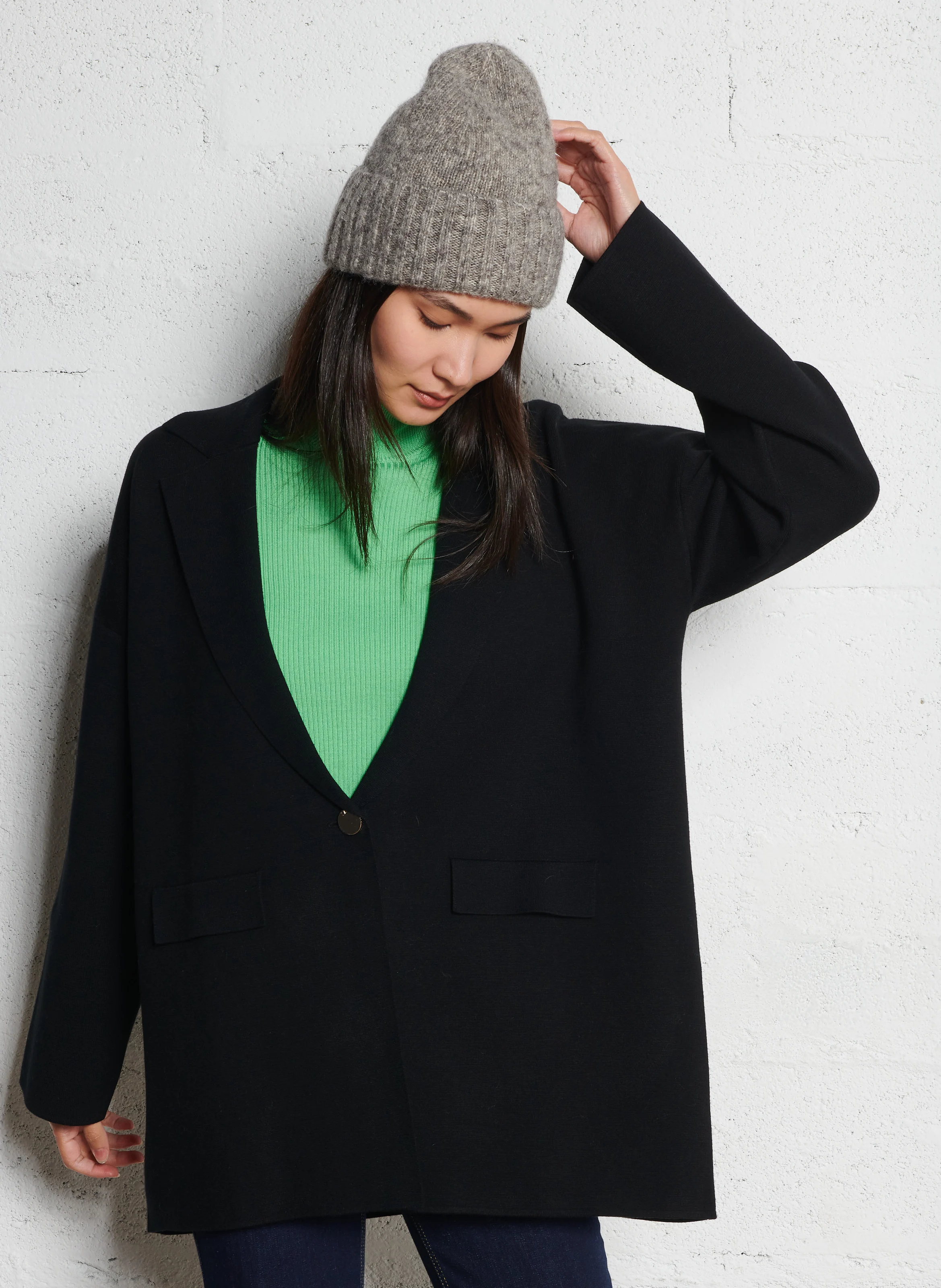 Veste de blazer droite | Noir