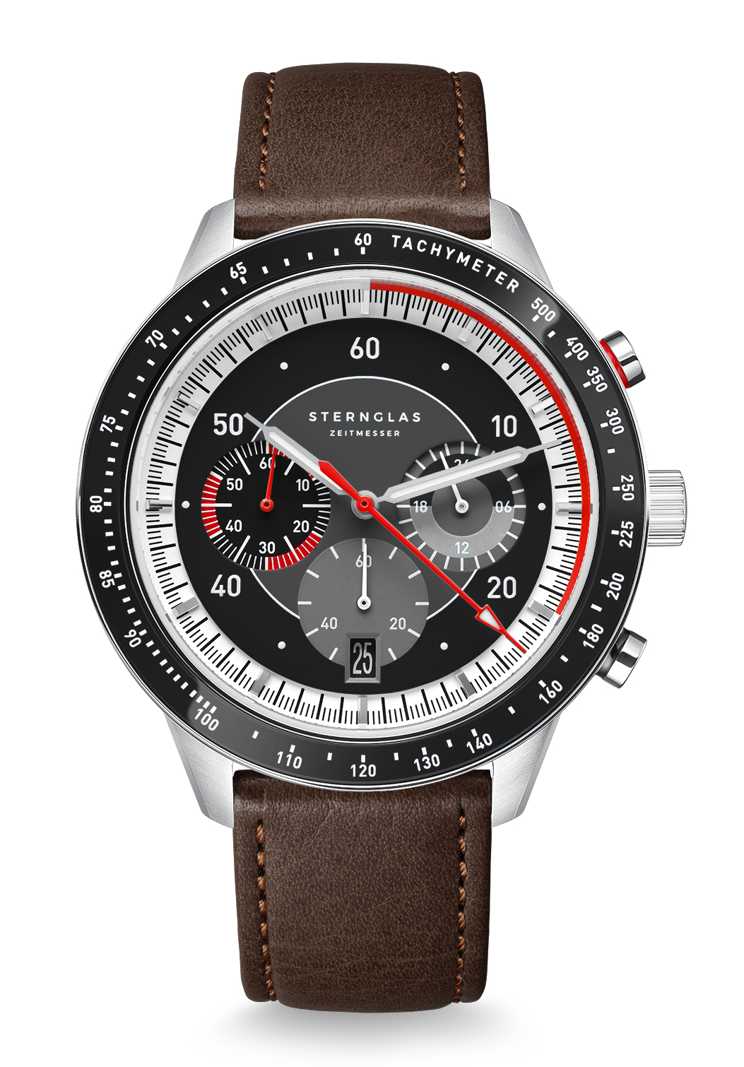 Sternglas Tachymeter 2.0 Schwarz Modena dunkelbraun