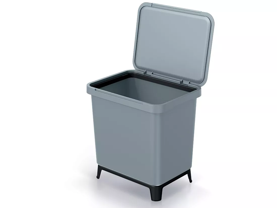 Cube de recyclage carré 30l Couleur de gris Keden 39x29x41