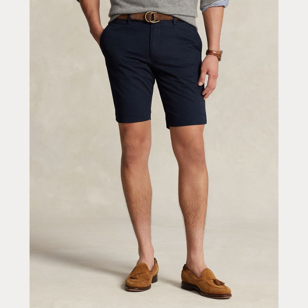 Stretch Slim Fit Chino Shorts Herre Navy