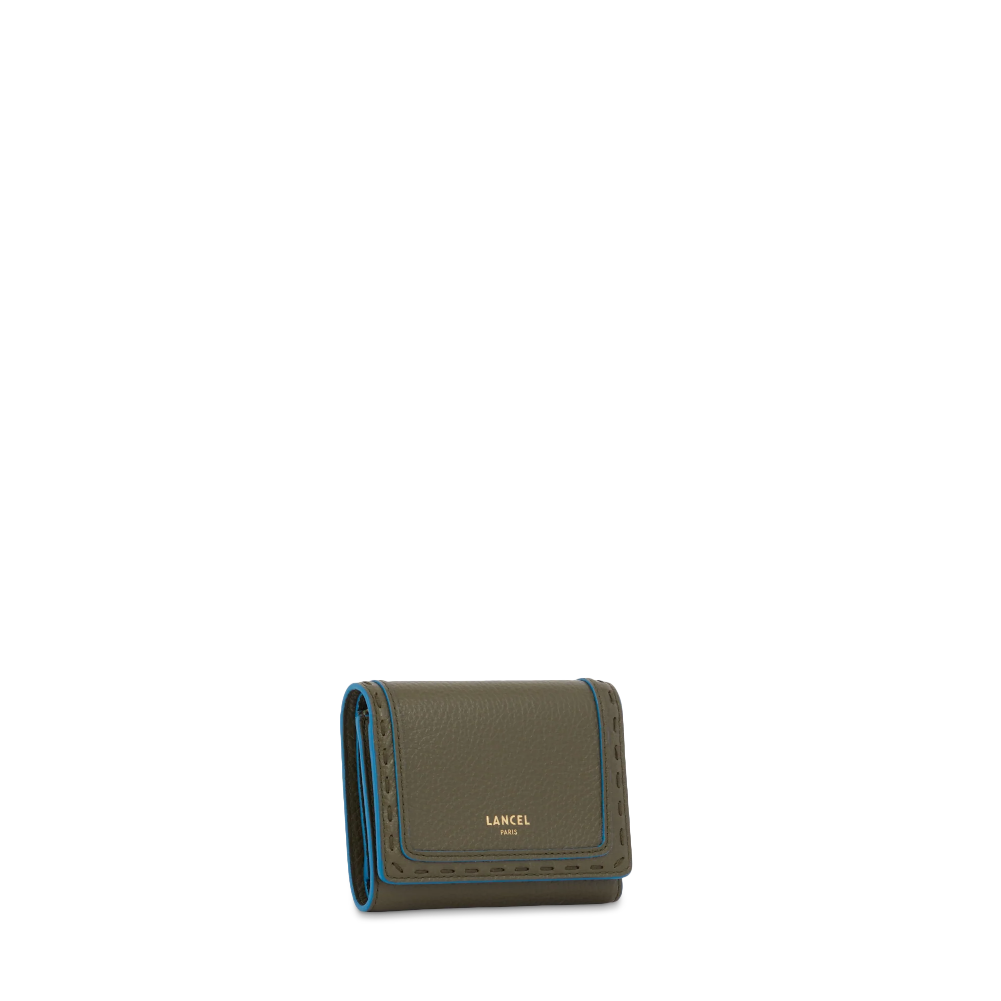 Portefeuille compact medium rabat Premier Flirt de Lancel-Kaki Fonce