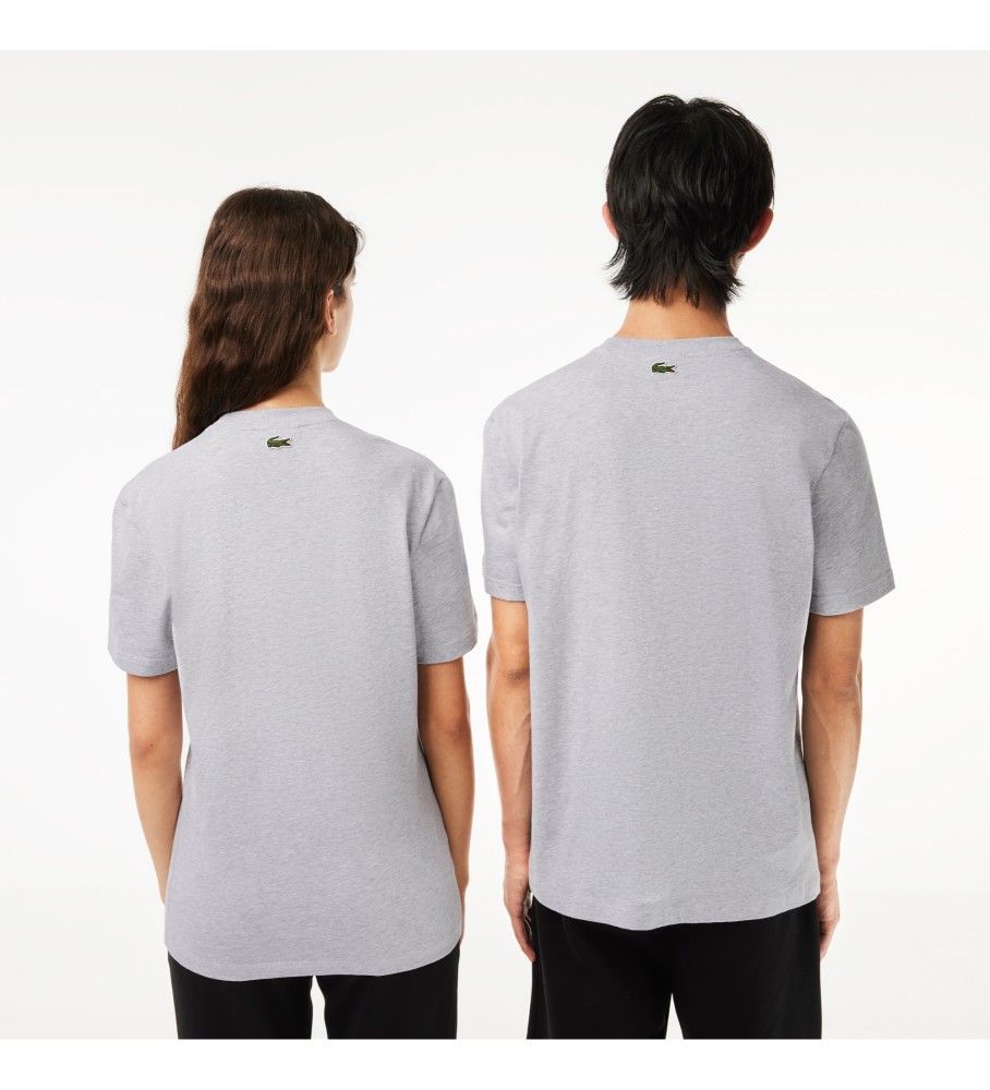 Camiseta Lacoste com logo cinza