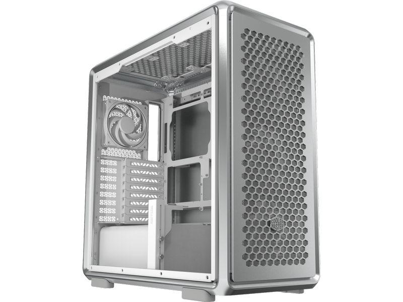 Cooler Master PC-Gehäuse Master Frame 600 Silber Kompaktes ATX-Gehäuse mit Seitenfenster