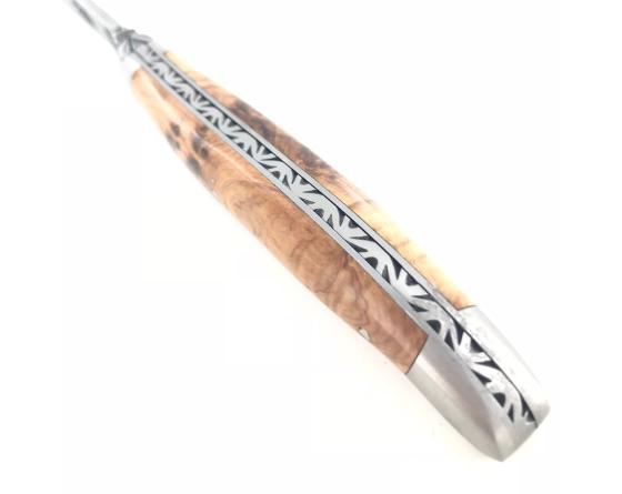 Couteau poche Laguiole Collection 12 cm Lame Brut de Forge - Genévrier Couteau de Poche Forge de Laguiole