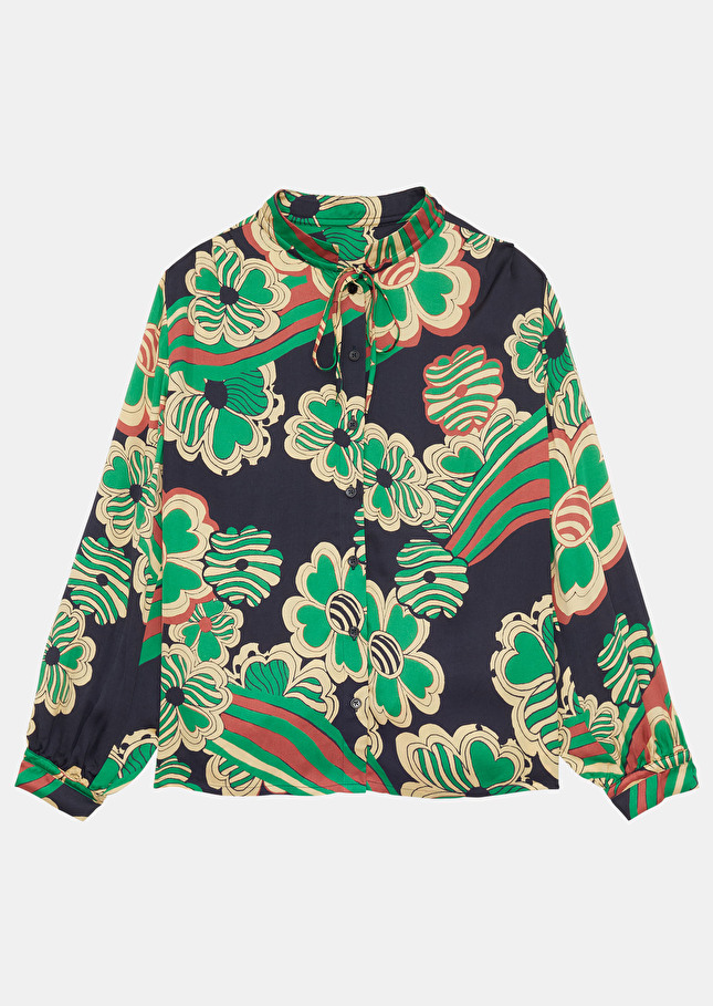 Chemise Clembleu nuit imprimée à fleurs