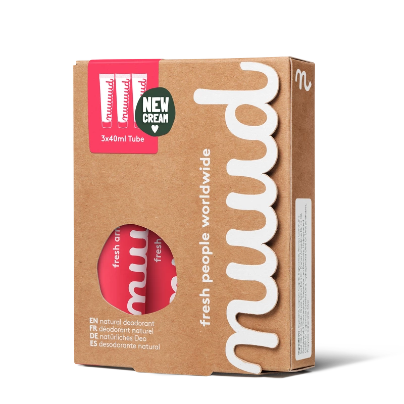 Nuud Vegan Cream Deodorant XXL Pack 3 x 40 ml