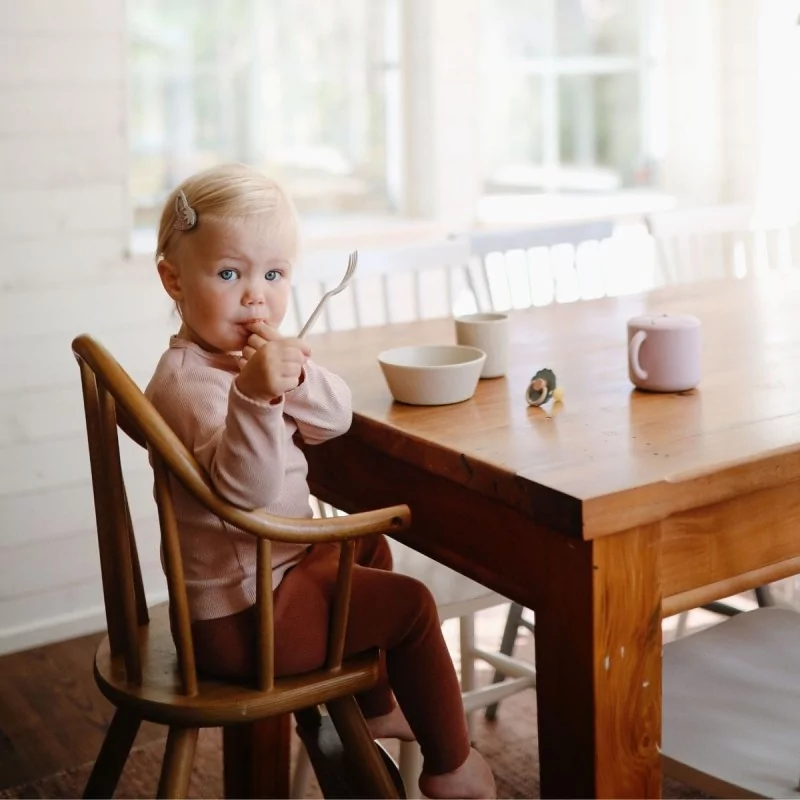 Mushie Mushie vork en lepel ivory