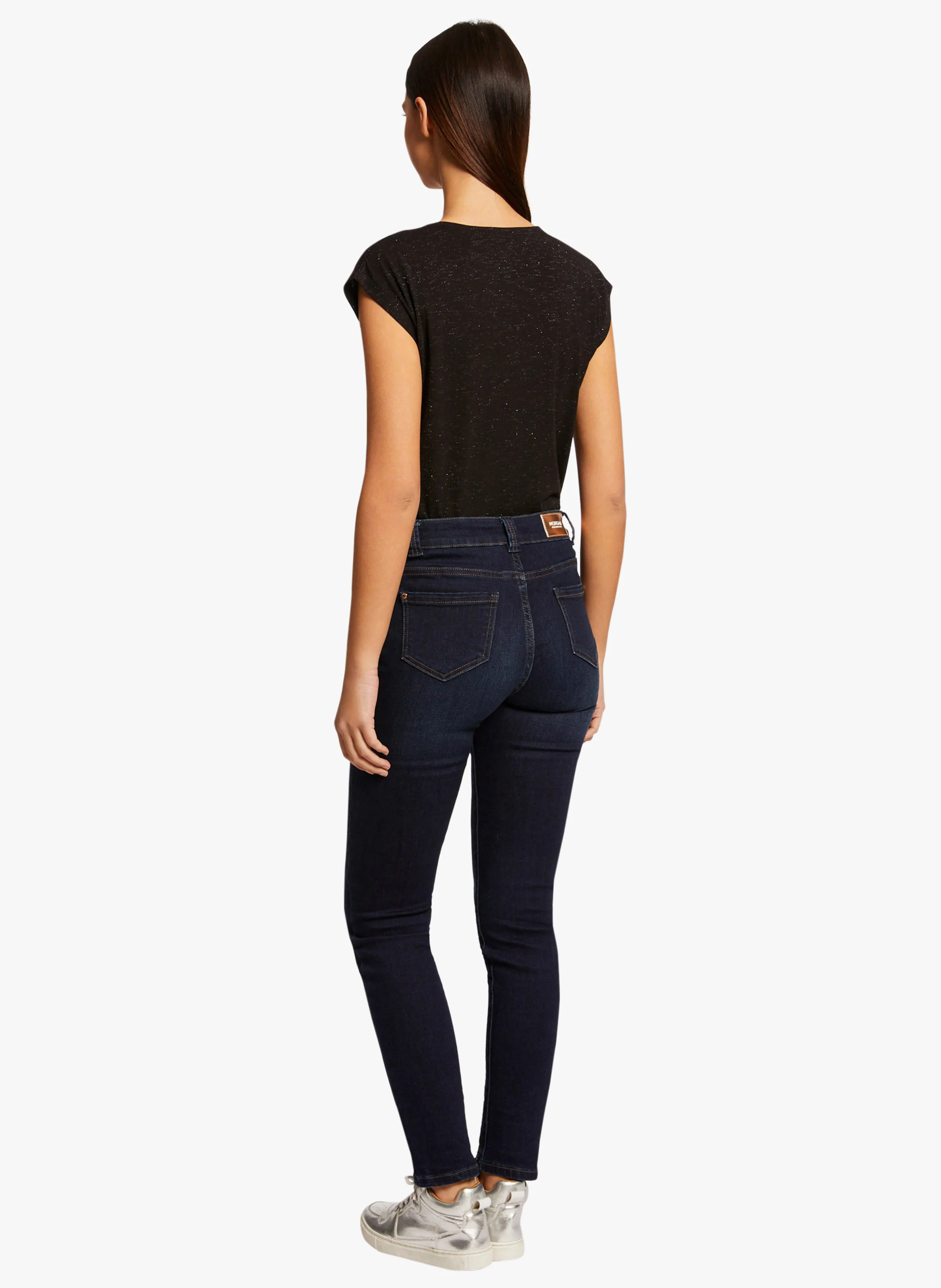 DAYAN - Tee-shirt col V fantaisie | Noir