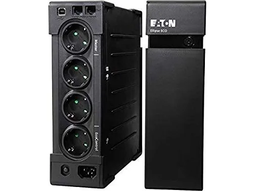 Eaton Ellipse ECO 800 USB DIN - UPS (stativ-monterbar / ekstern) - AC 230 V - 500 Watt - 800 VA - USB - output-stikforbindelser: 4 - 2U - 19