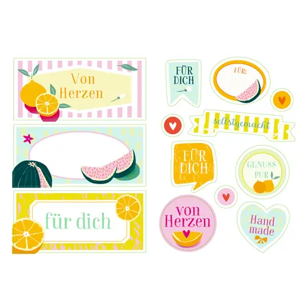 Hölker Verlag Deko-Sticker - Orangen (Küchenpapeterie)