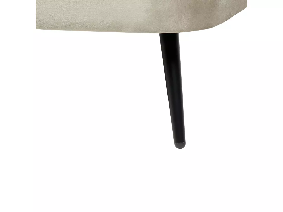 Divan côté droite en velours beige ALLIER