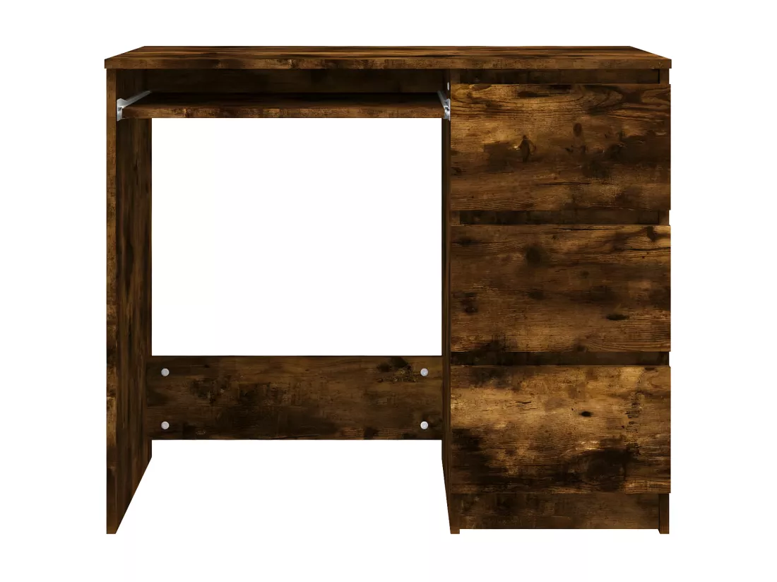 Bureau Chêne fumé 90x45x76 cm Bois d'ingénierie