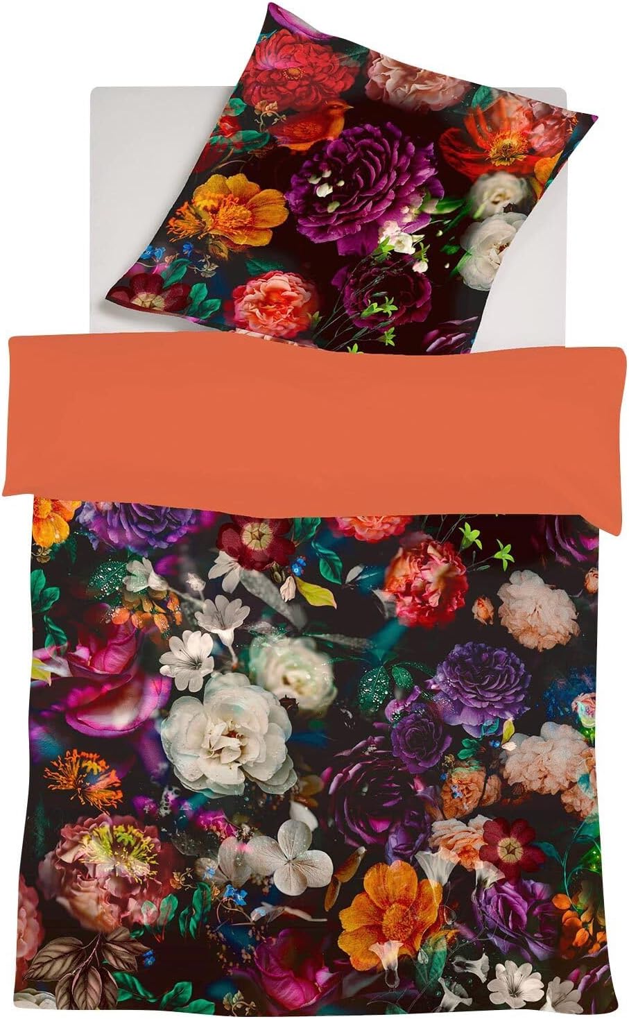 fleuresse Mako-Satin Bettwäsche Bed Art S Zaventem Multicolor 1 Bettbezug 155 x 220 cm + 1 Kissenbezug 80 x 80 cm