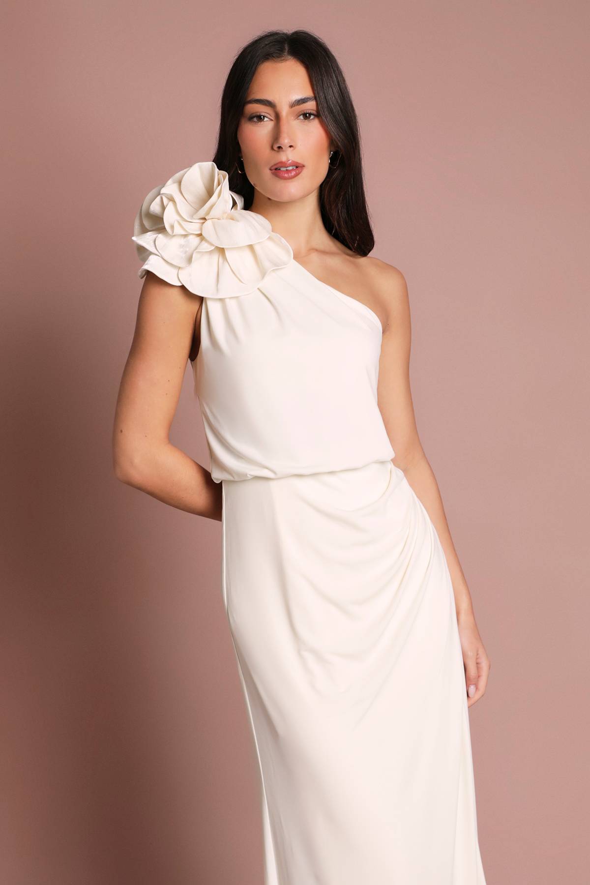 Coast Robe Longue En Jersey Asymétrique À Corsage