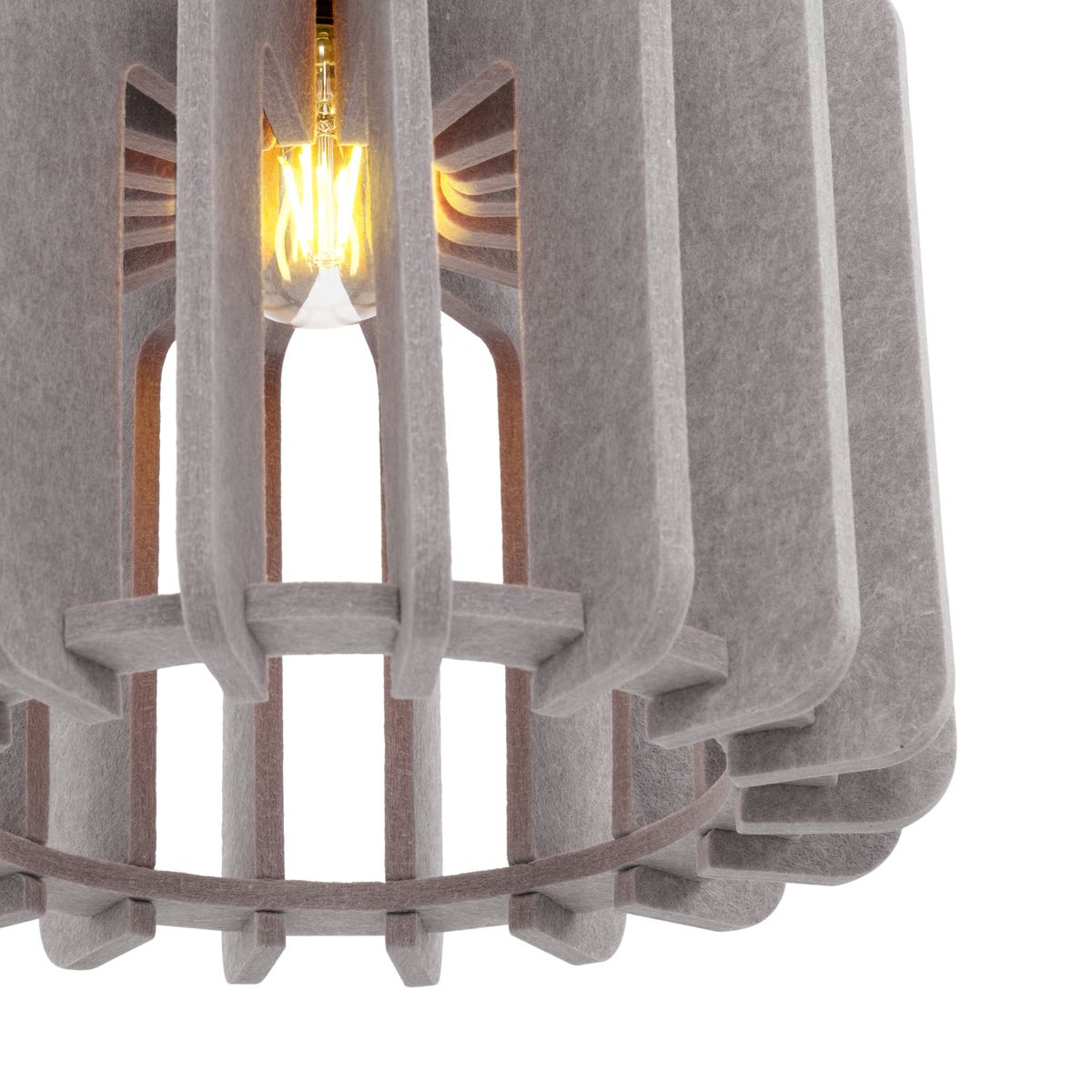 Retro hanglamp zwart met taupe kap - Felt