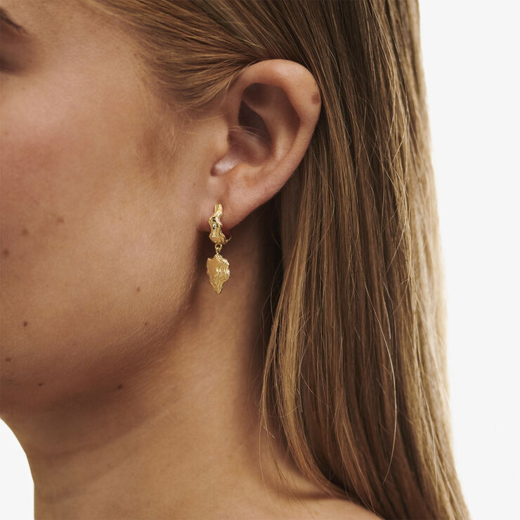 Camille Brinch Jewellery Large Blurry Layers Earrings Gold