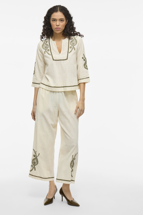 Vila beige dames blouse