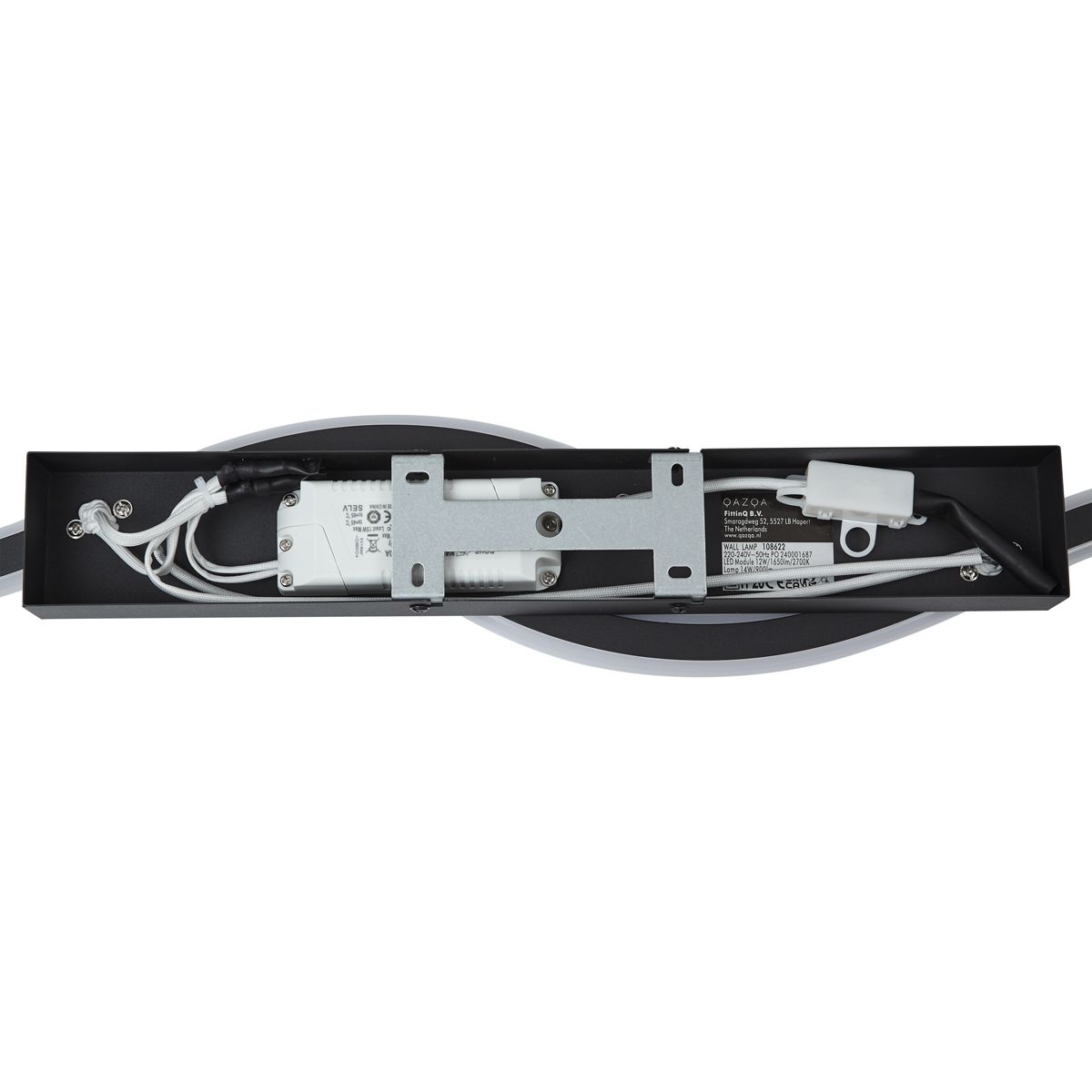 Design wandlamp zwart 3-staps dimbaar 2-lichts - Bummy