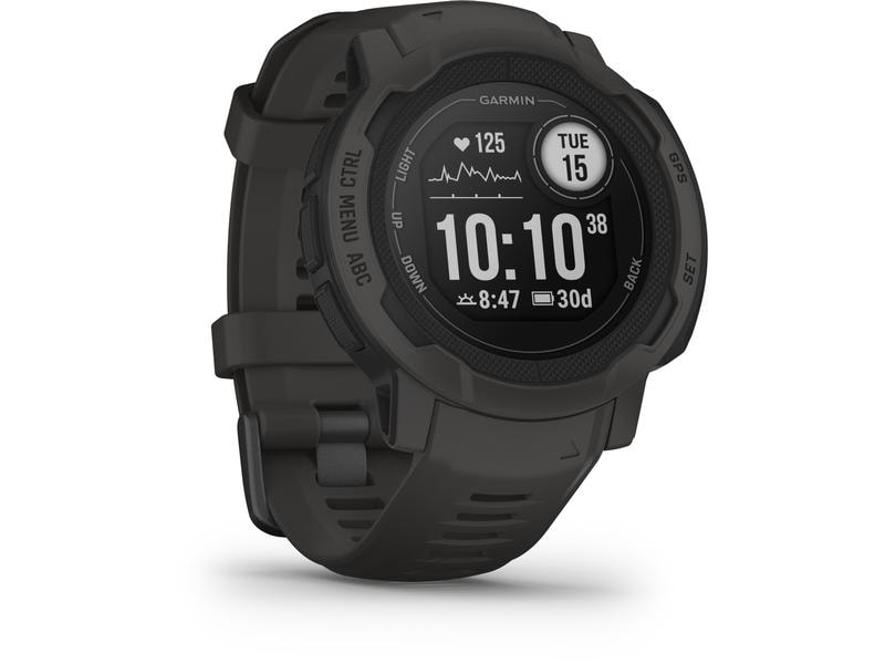 GARMIN Sportuhr Instinct 2, Anthrazit/Schwarz Multisportuhr für In- und Outdoor