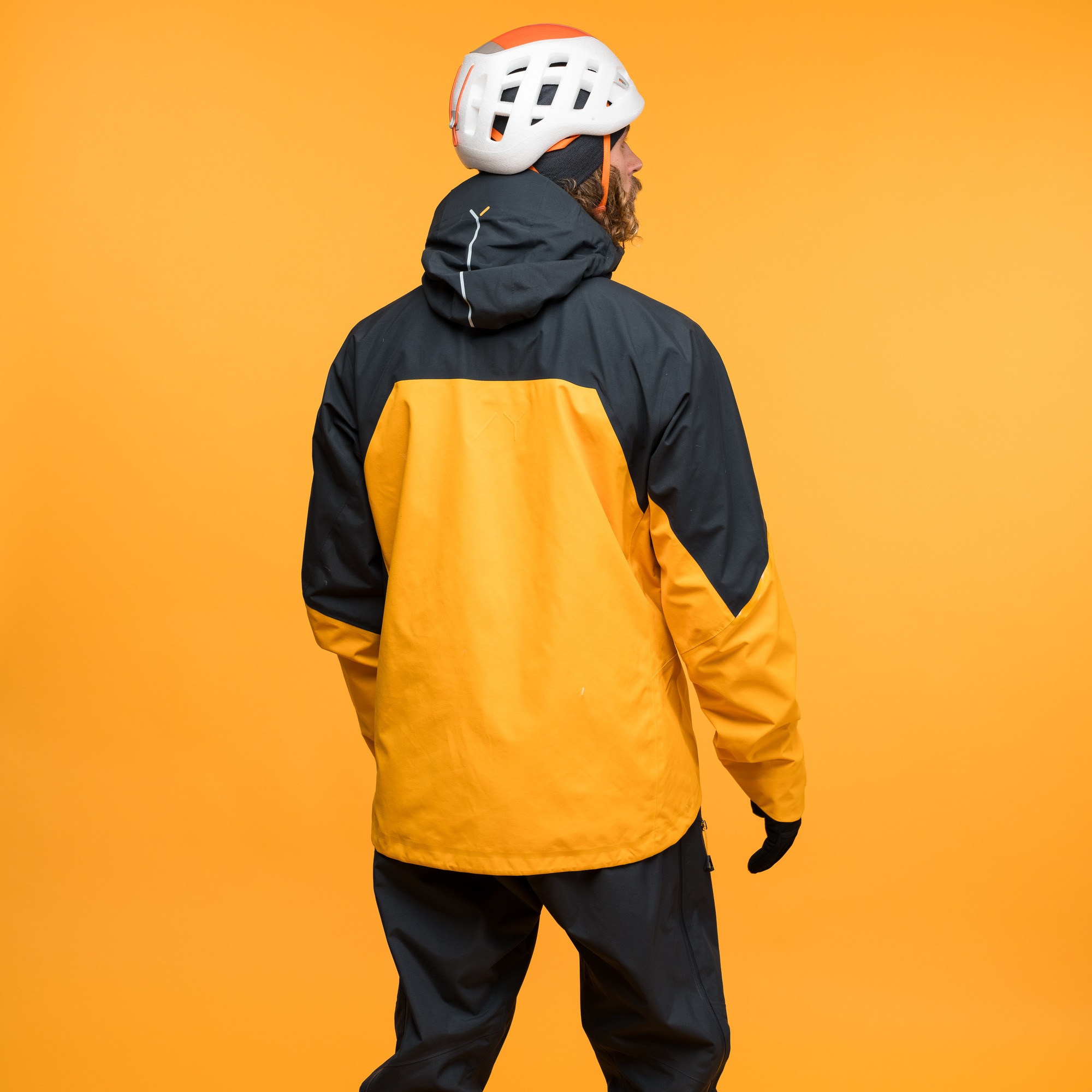 Y MountainLine Bold 3L Shell Jacket Herre Mango Yellow/Dark Shadow Grey