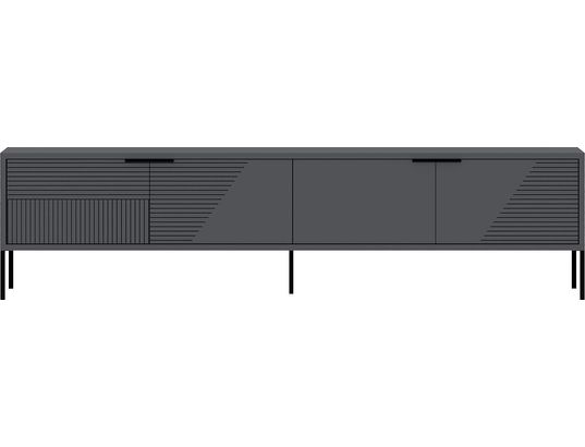 CONCEPT1 - Meuble TV Dore anthracite 180 x 30 x h45 cm