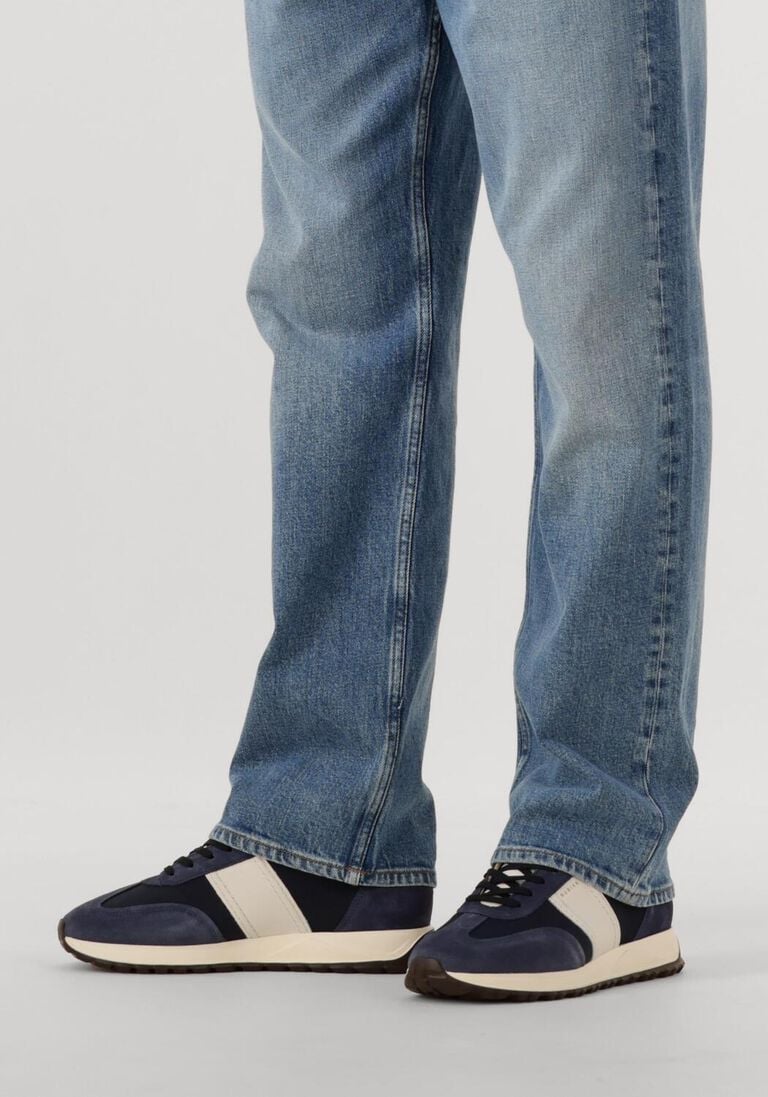blauwe nubikk lage sneakers glen hendrix