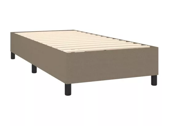 Sommier tapissier avec matelas et LED Taupe 90x190 cm Tissu