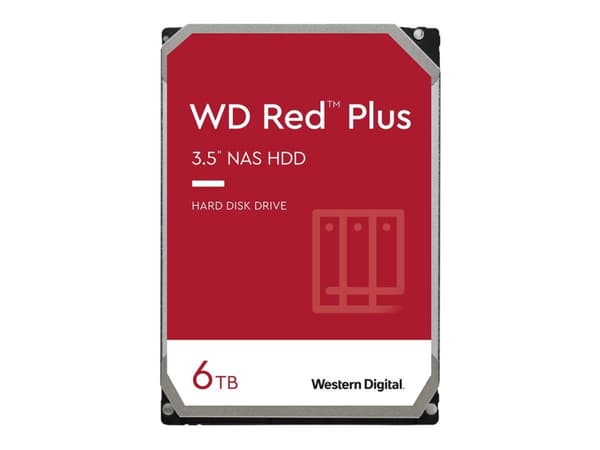 WD Red Plus WD60EFPX - Harddisk - 6 TB - intern - 3.5
