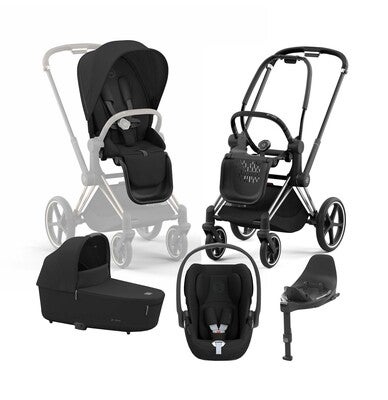 Cybex Priam Duovogn inkl. Cloud T & Base, Sepia Black/Chrome Black
