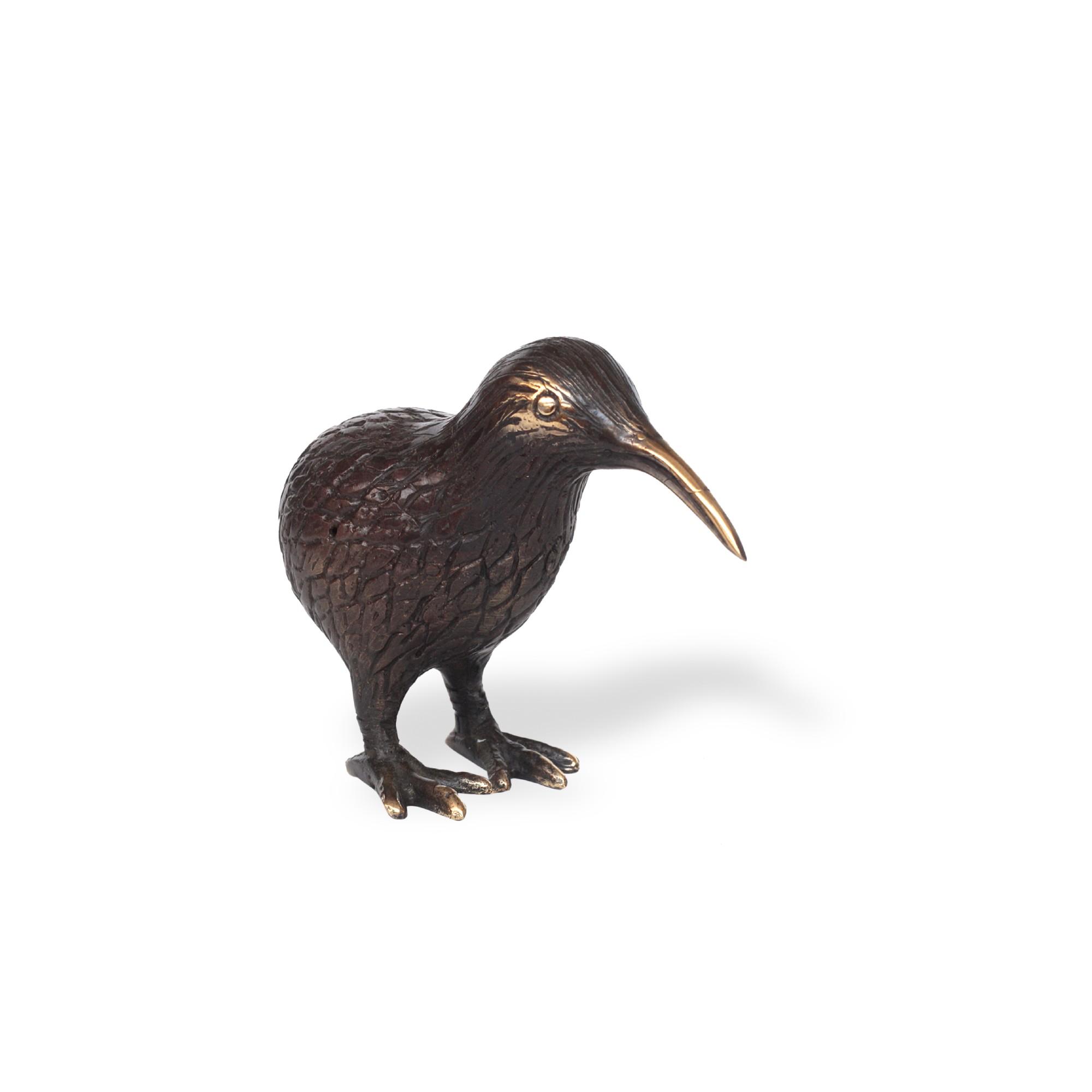 Vogelstatue 'Kiwi', bronze, H 6 cm, T 8,5 cm, B 4 cm von fischer's lagerhaus