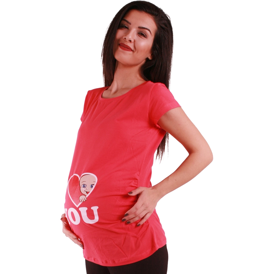 M.M.C. Umstandsshirt I Love You mit Motiv Koralle