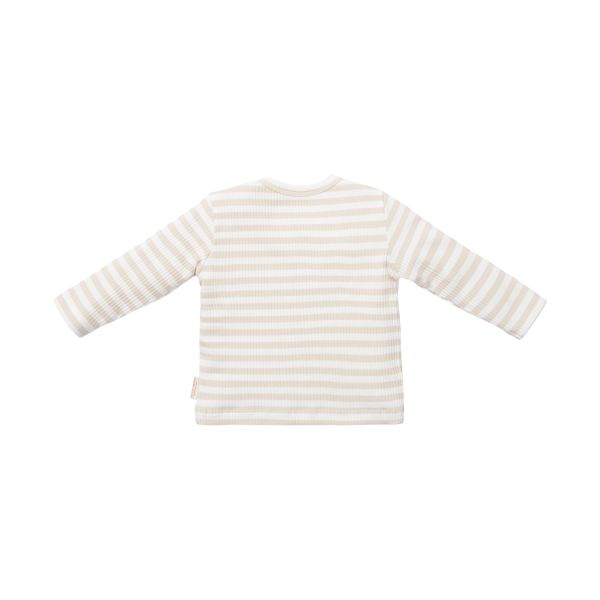 Little Dutch Stripe T-shirt - Lange Mouw - Mt. 50 – Zand/Wit