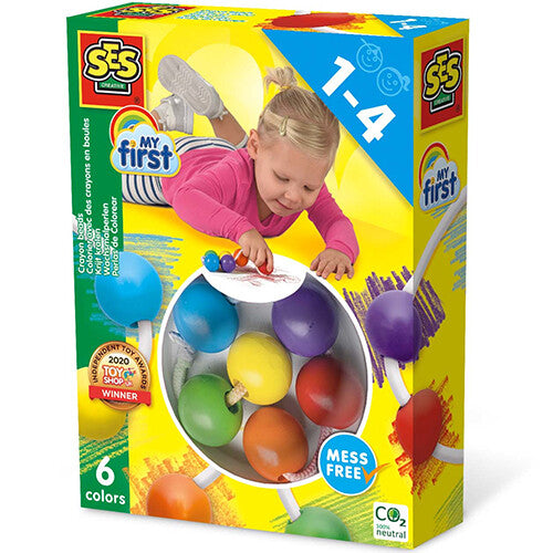 Ses creative waskrijt kralen - 6st