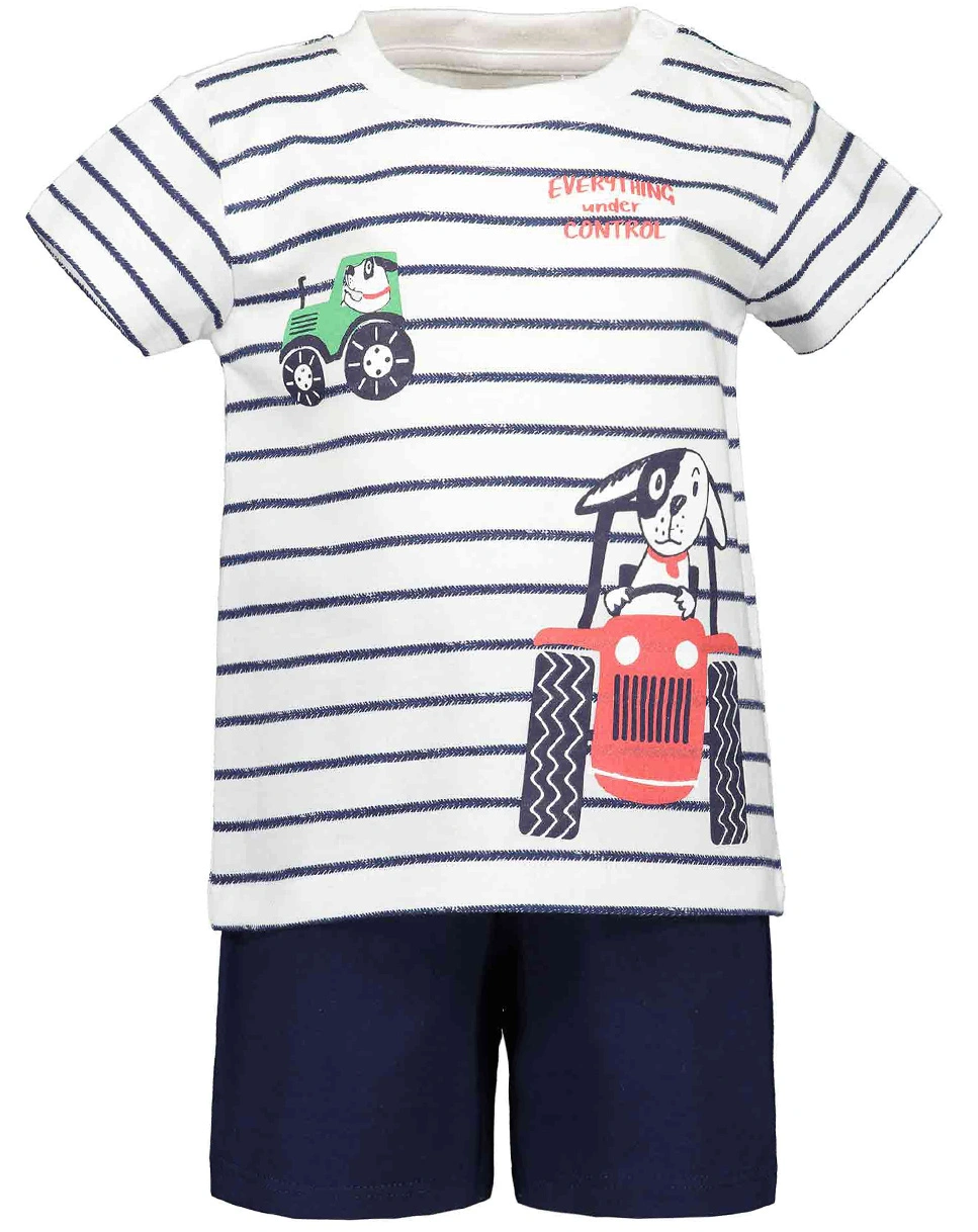 T-Shirt TRACTOR DOGS 2-teilig in white
