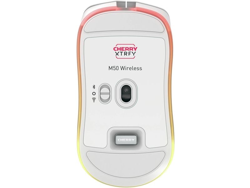 Cherry Gaming-Maus XTRFY M50 Wireless Weiss Kabellose Gaming-Maus