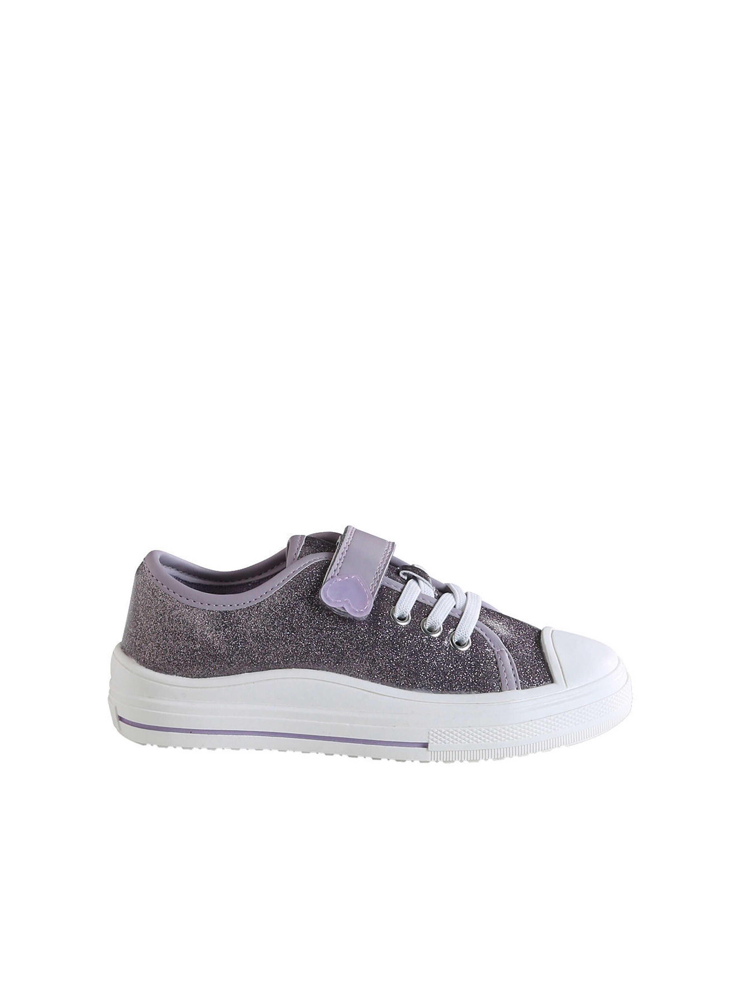 Vertbaudet Kinder Stoff-Sneakers mit Anziehtrick und elastischer Schnürung lila