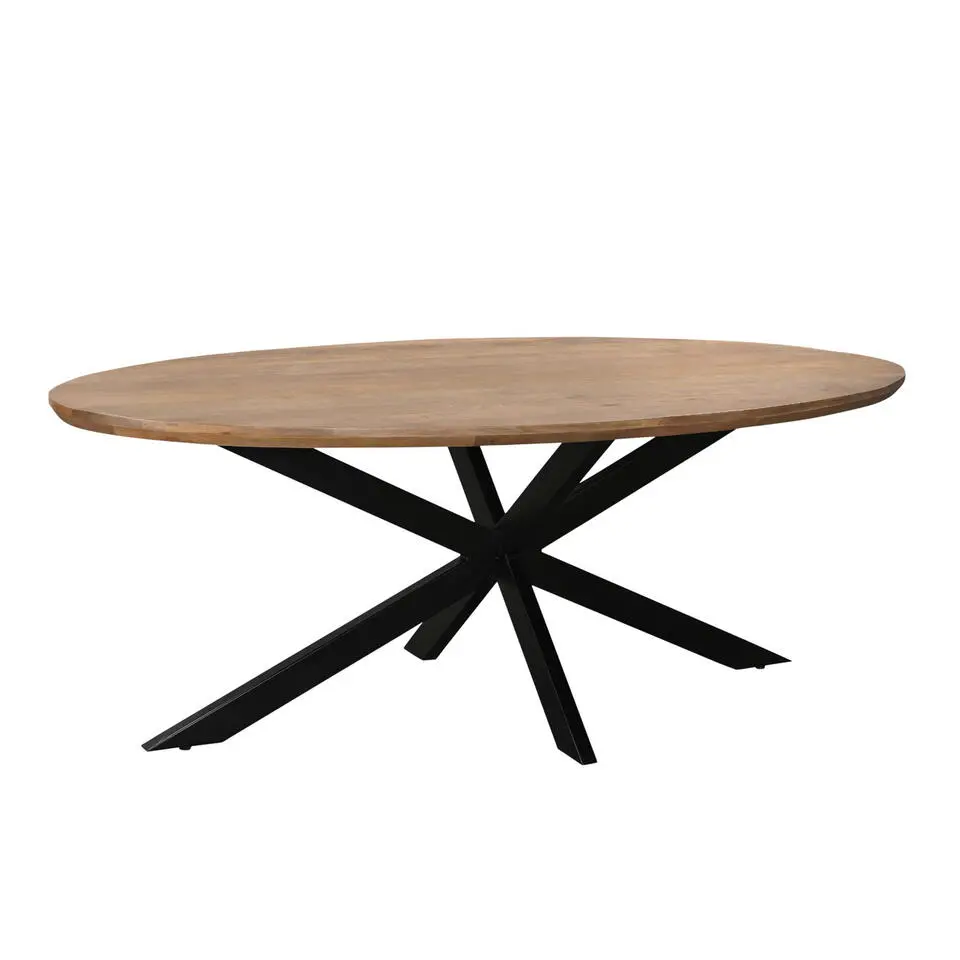 Eettafel Ovaal 180cm - Naturel Mangohout - Matrix-poot - Jesper