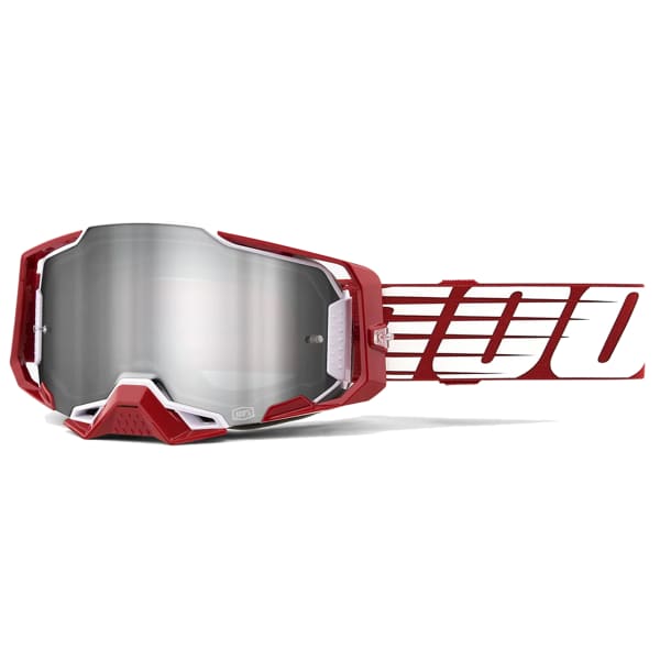Masque VTT 100PERCENT ARMEGA OVERSIZED RED/WHITE